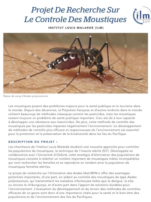 lire le pdf: Projet de recherche sur le controle des moustiques
