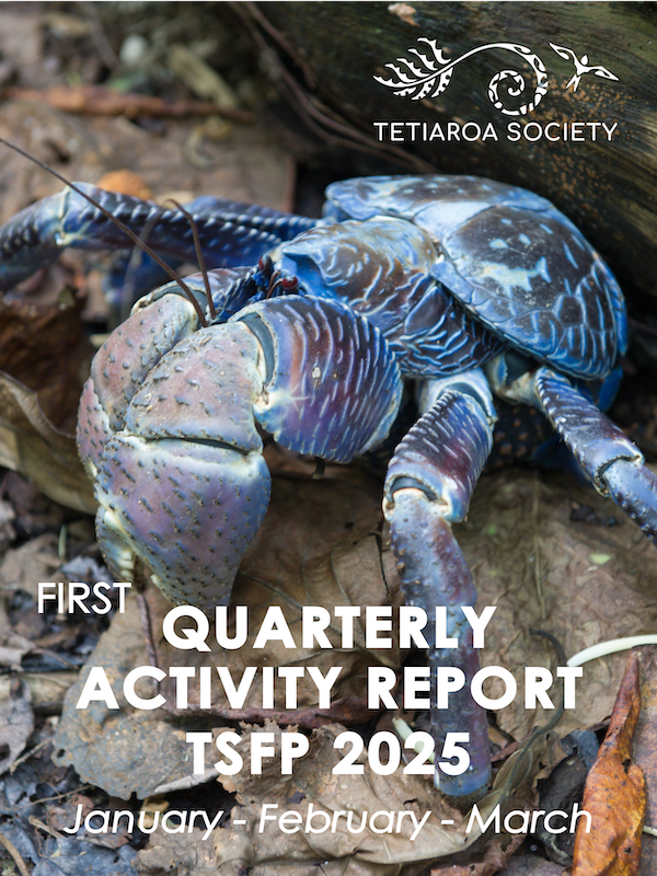 coconut crab on the cover of the quarterly report