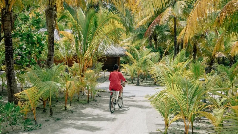 bike ride on Tetiaroa