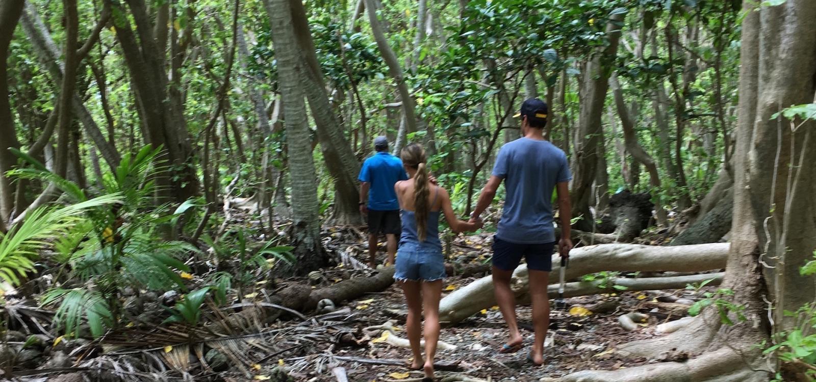 dans la forêt de Tetiaroa