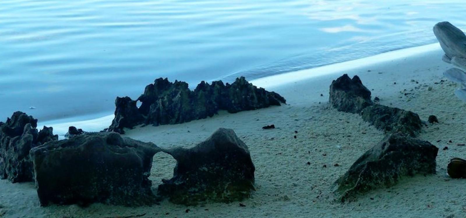 marae sur la plage de Tetiaroa