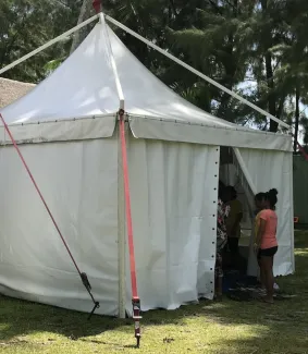 kids in tents